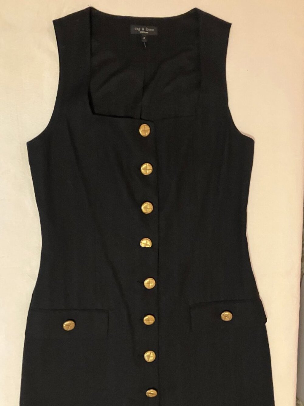 RAG & BONE Mariana Textured Black Dress size 4